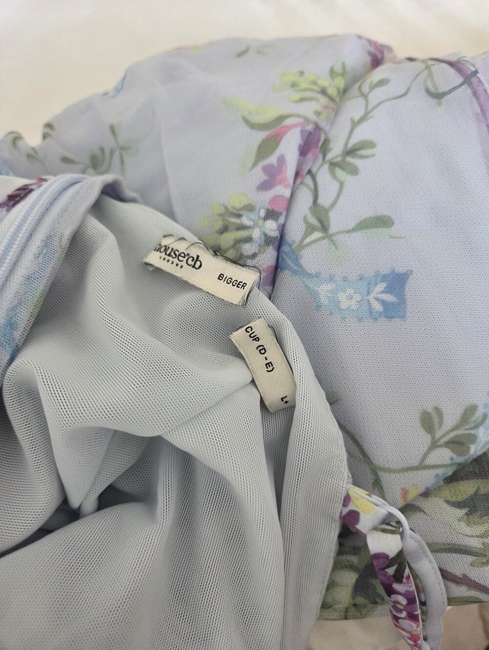 Blue Floral Print 'Lini' House of CB- XL (Plus Cup!) - Picture 11 of 16